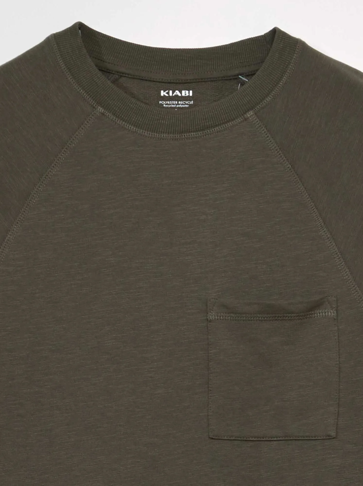 T-shirt pesante a maniche lunghe - KAKI