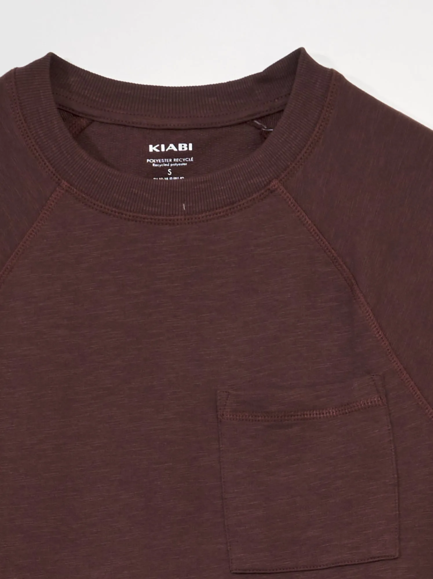 T-shirt pesante a maniche lunghe - MARRONE