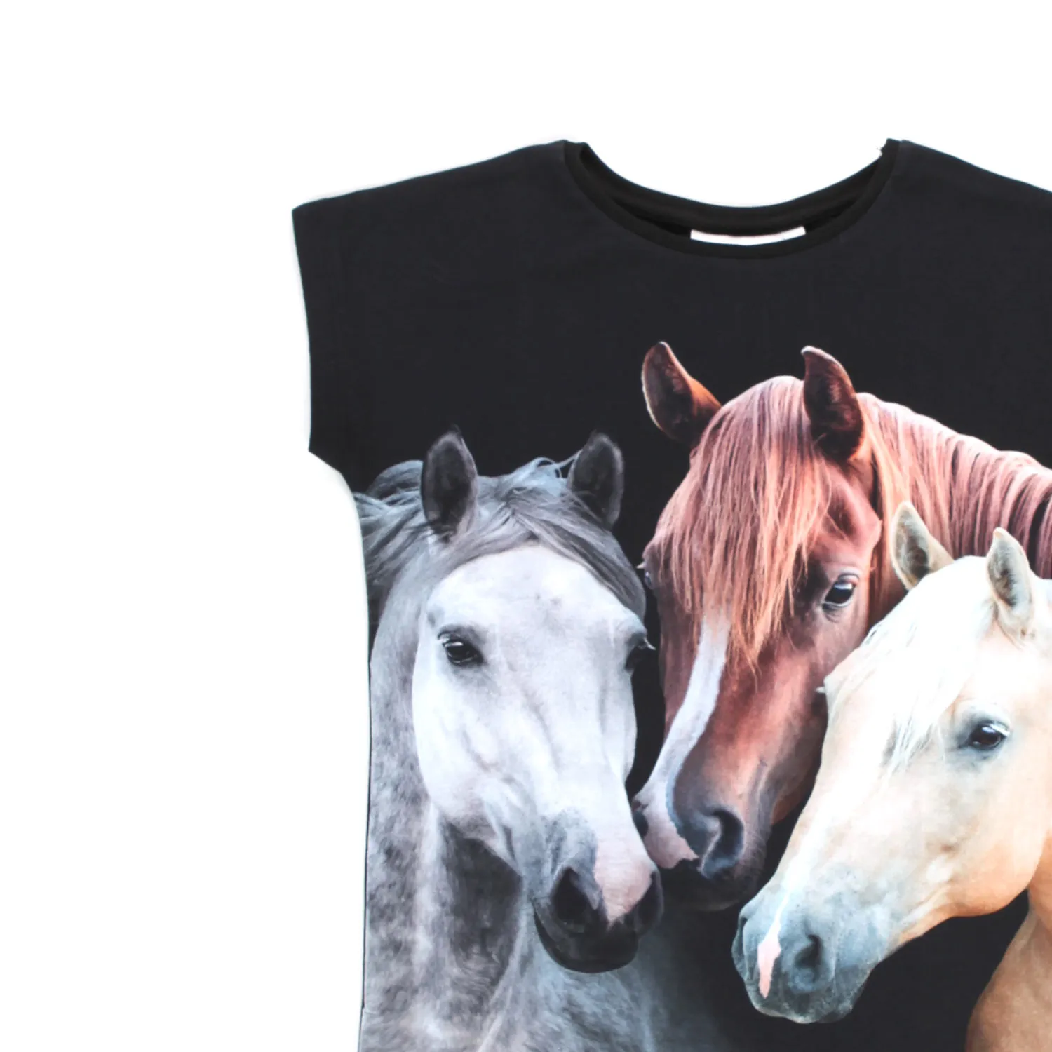T-Shirt Ragnhilde Triplets Nera Bambina E Teen