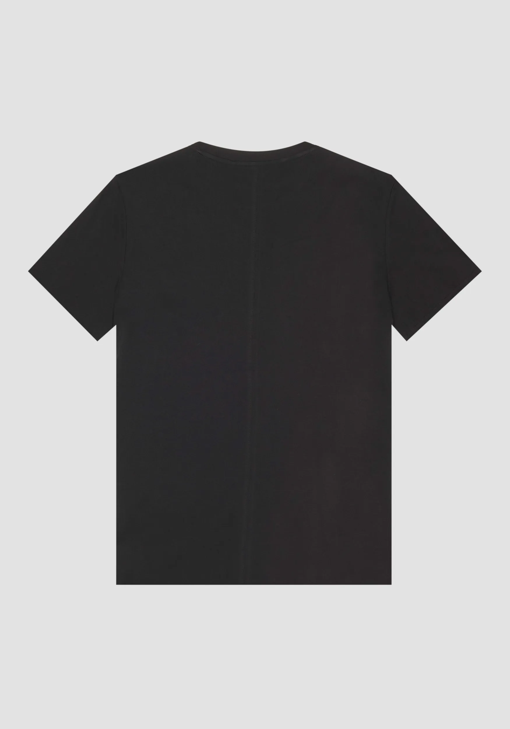 T-SHIRT REGULAR FIT IN JERSEY DI COTONE CON STAMPA LOGO IN RILIEVO