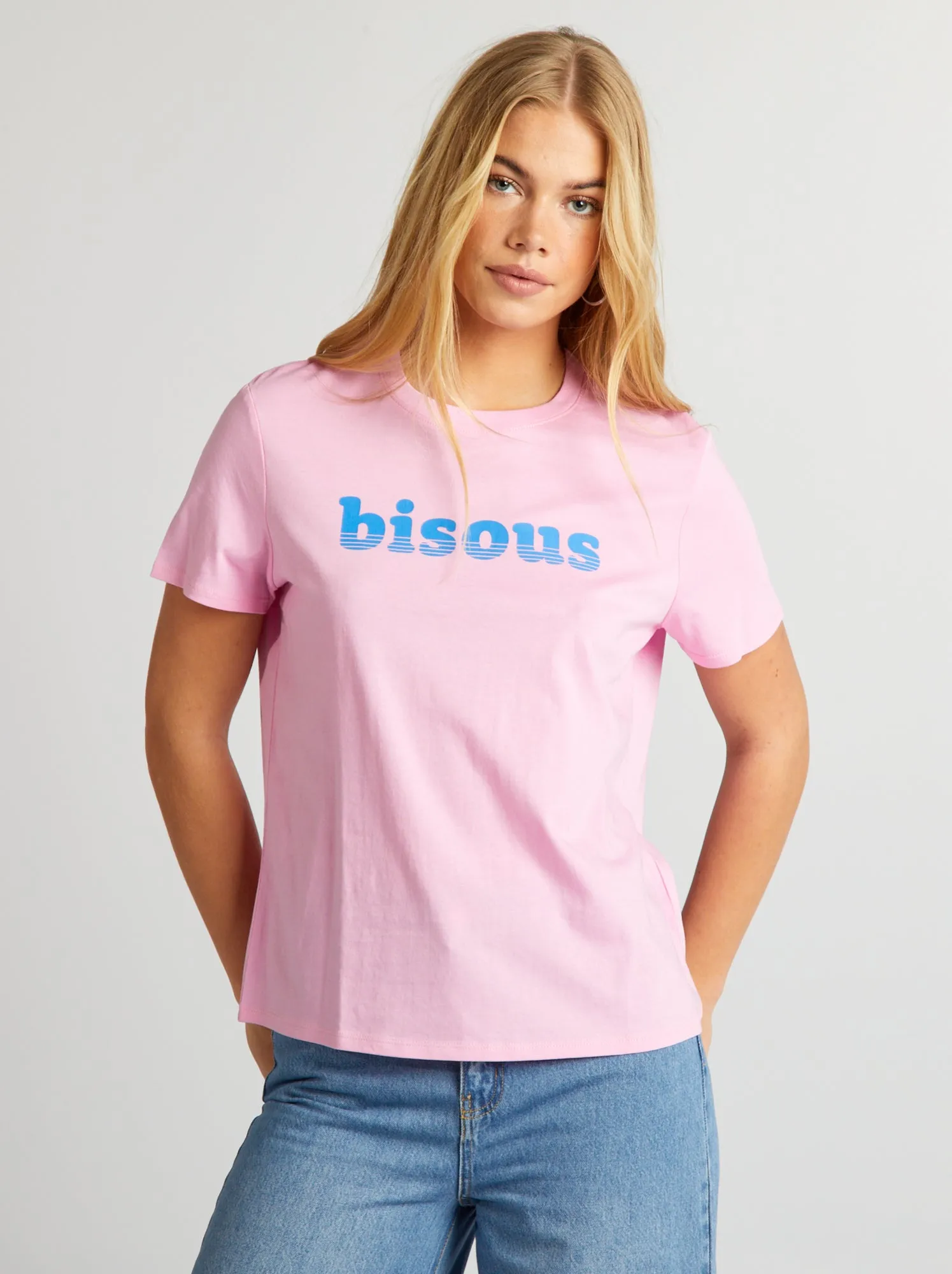 T-shirt  'cuori' - ROSA