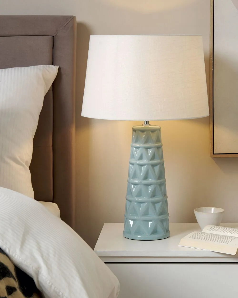 Table Lamp VINCES Ceramic Blue