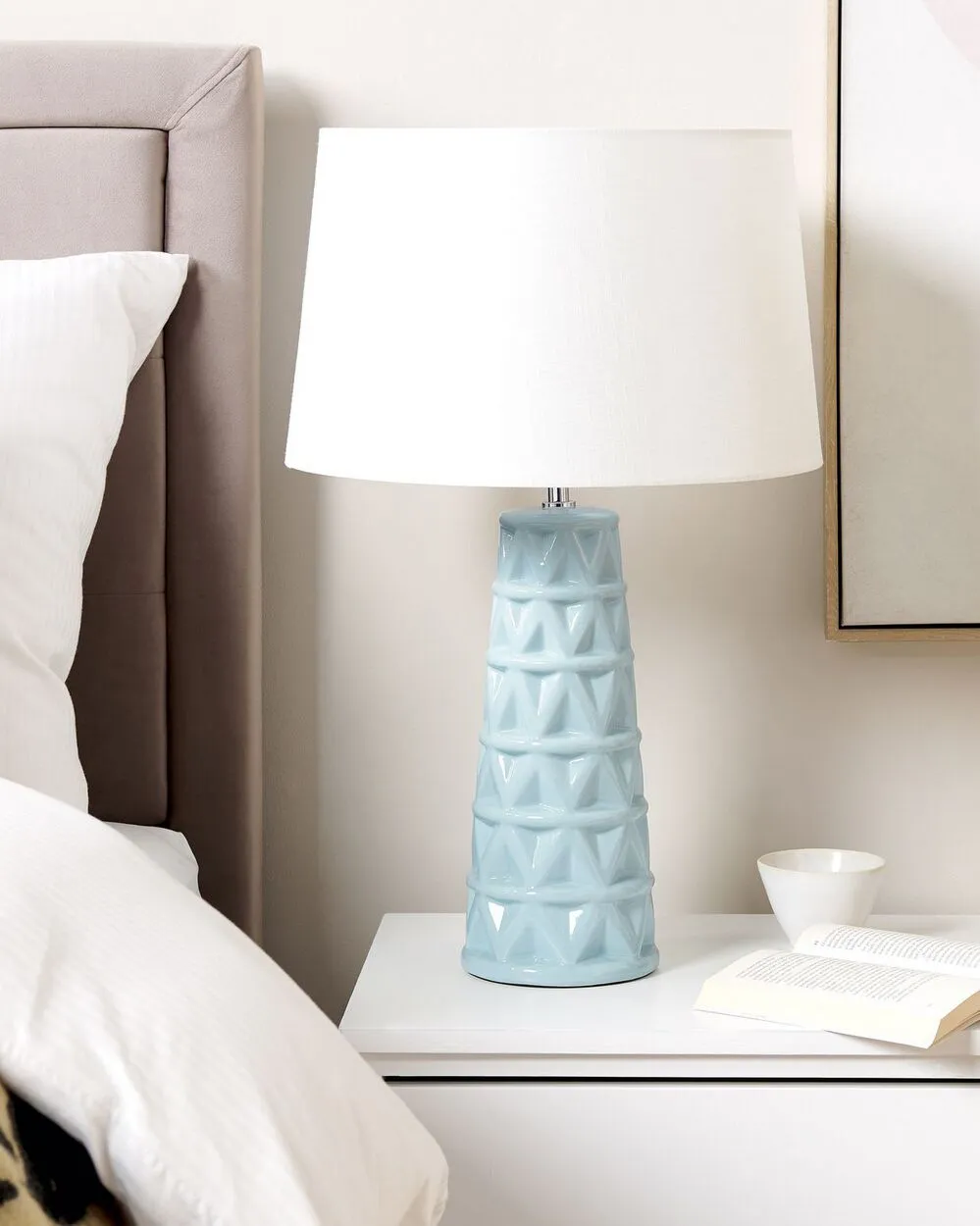 Table Lamp VINCES Ceramic Blue