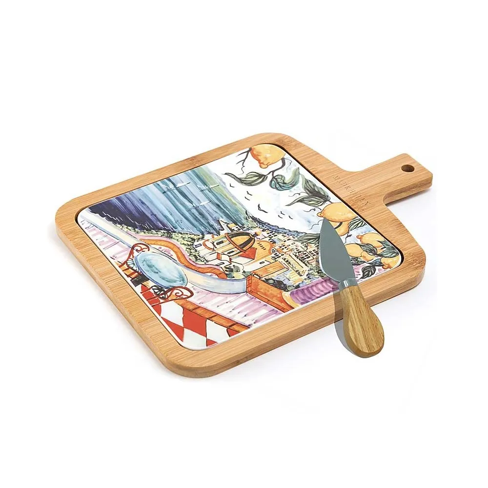 Tagliere Quadrato con Coltello “Capri Home” di Madrhélen
