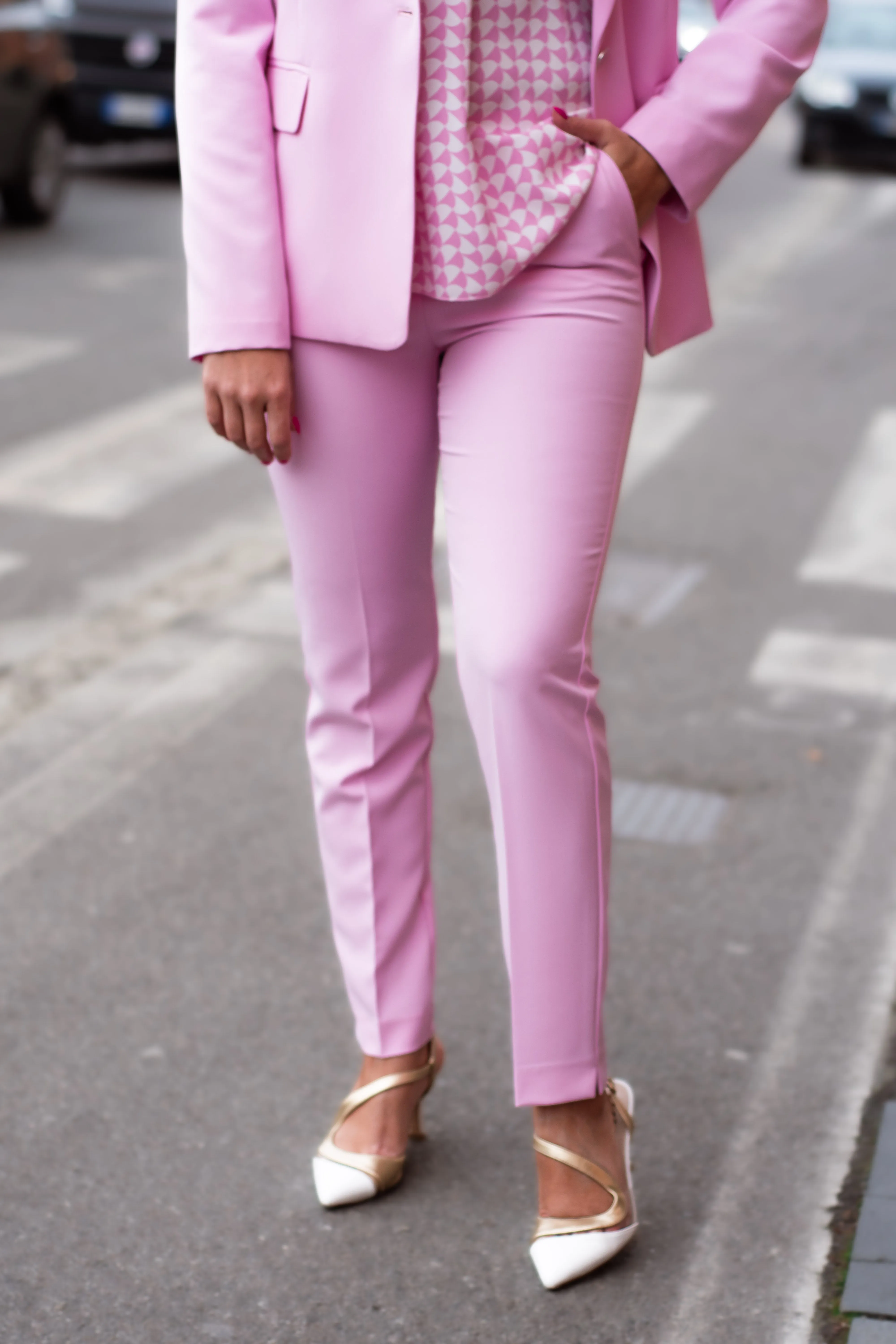 Tailleur rosa barbie