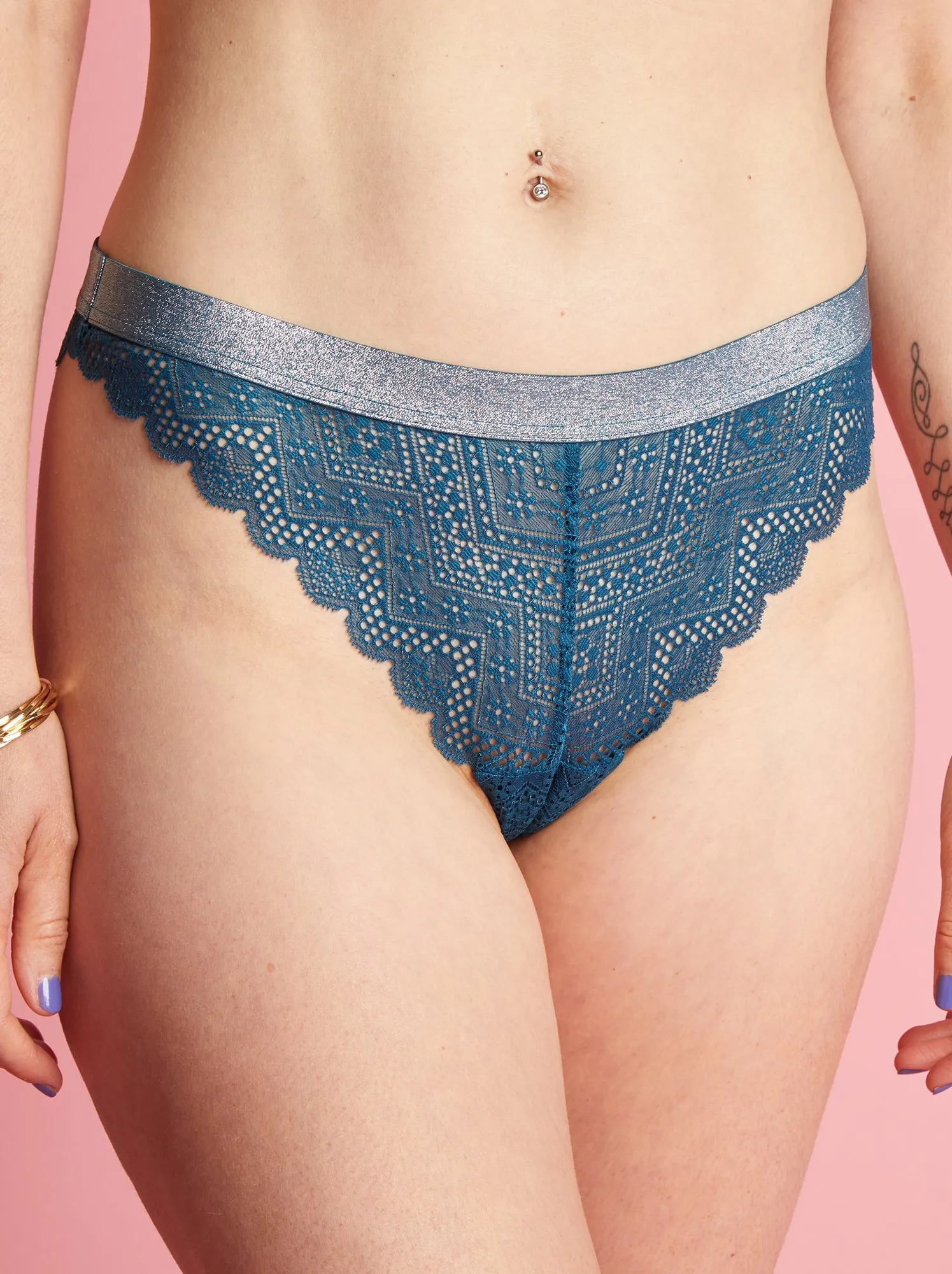 Tanga in pizzo - BLU