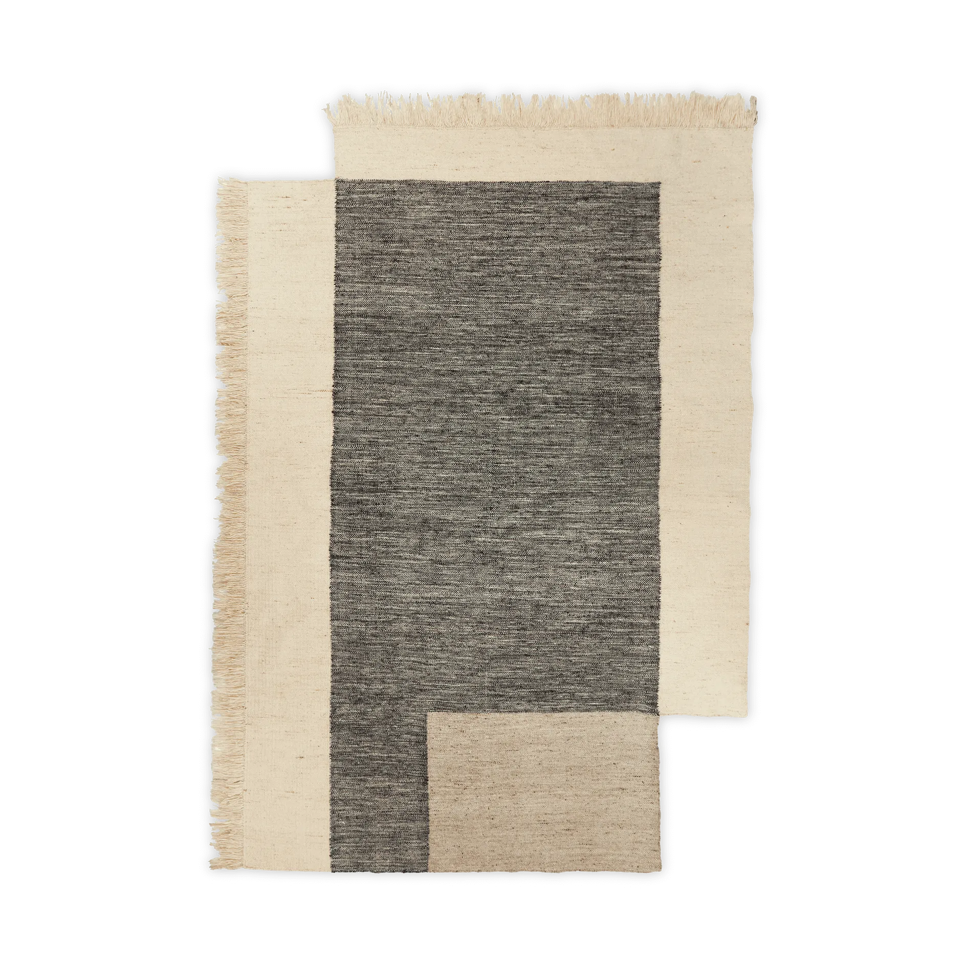 Tappeto in lana Counter.iq{font-size:18px}Carbone-Bianco sporco, 200x300 cm