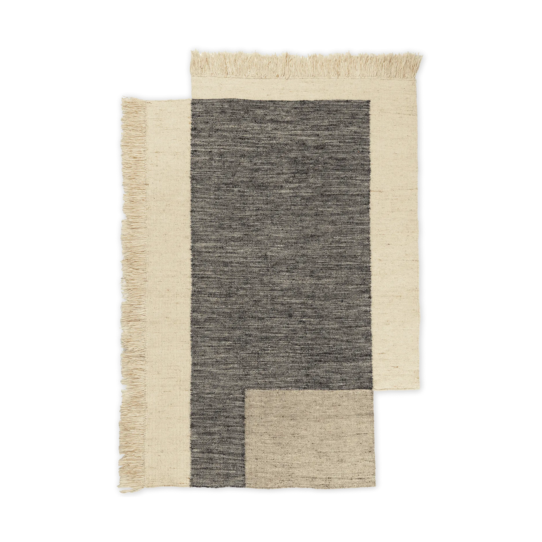 Tappeto in lana Counter.iq{font-size:18px}Carbone-Bianco sporco, 200x300 cm