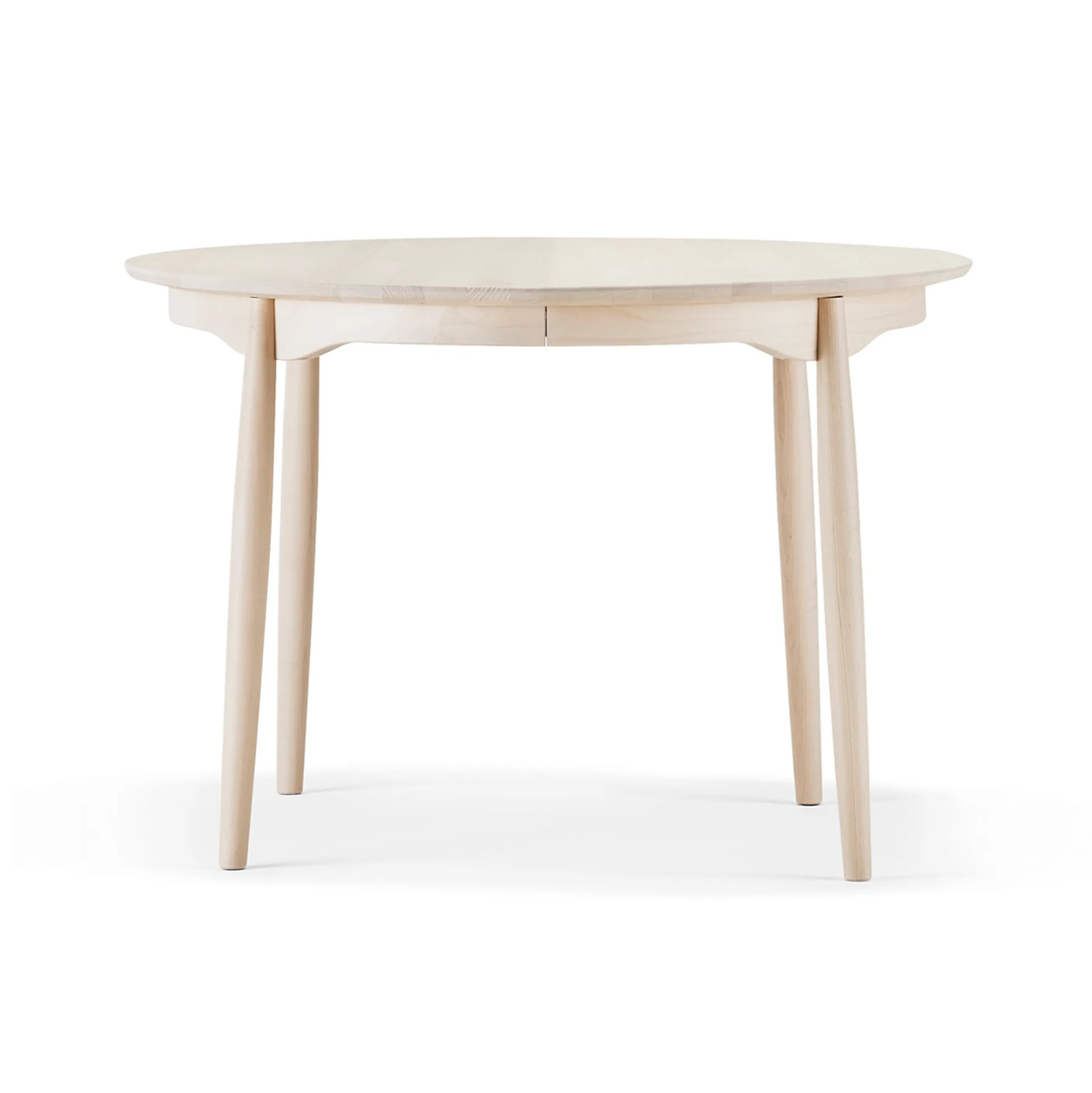 Tavolo da pranzo estendibile Carl, Ø 115 cm.iq{font-size:18px}Betulla chiara laccata opaca