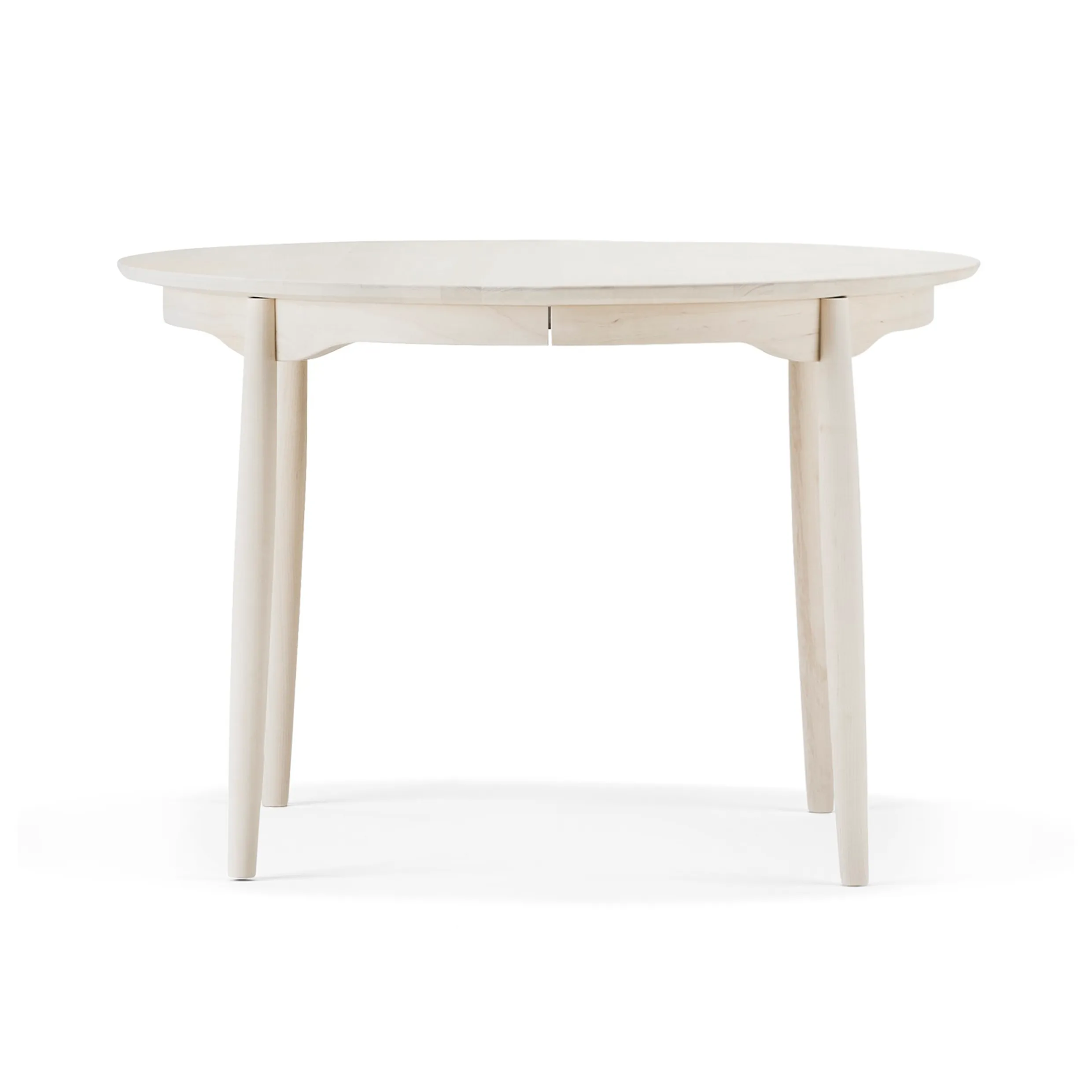 Tavolo da pranzo estendibile Carl, Ø 115 cm.iq{font-size:18px}Betulla chiara laccata opaca