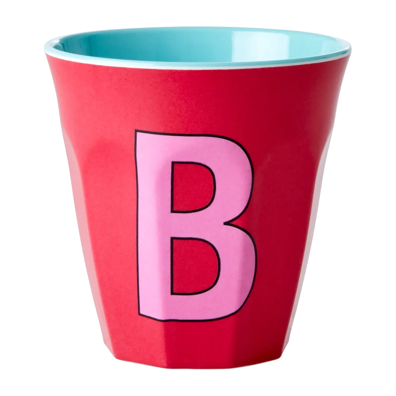 Tazza in melammina Rice media, lettera B 30 cl.ix{font-size:18px}Red kiss