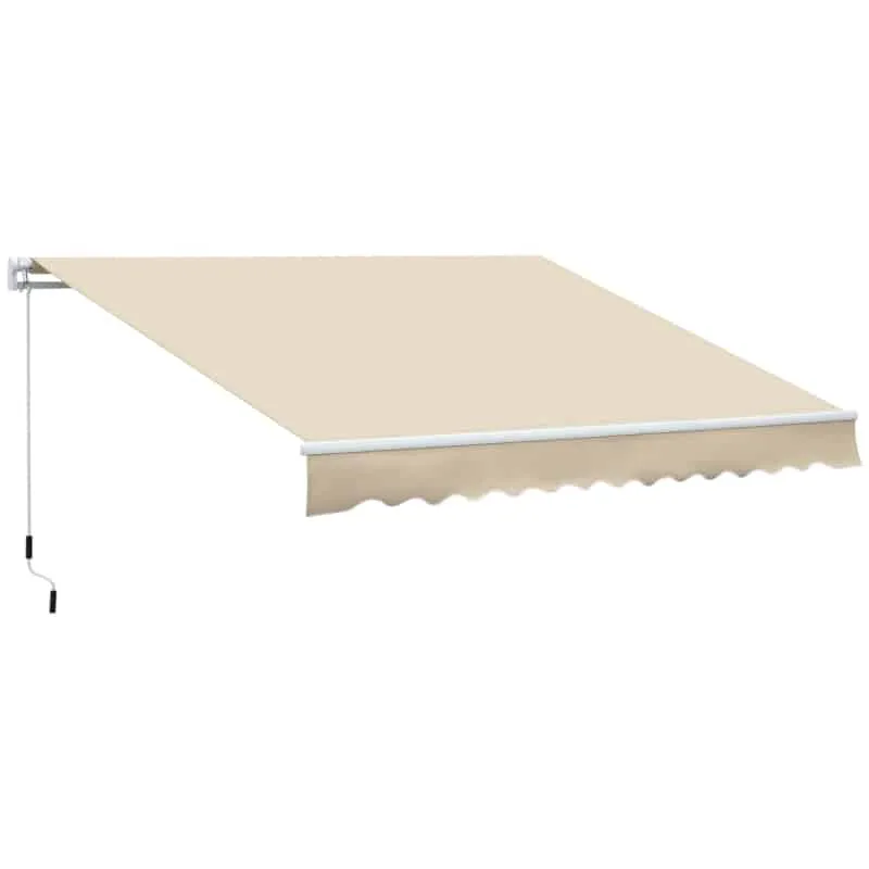 TENDA SOLE BALCONE BARRA QUADRA 3x2 MT BEIGE ALLUMINIO BRACCI ESTENDIBILI 1803 
