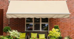 TENDA SOLE BALCONE BARRA QUADRA 3x2 MT BEIGE ALLUMINIO BRACCI ESTENDIBILI 1803 