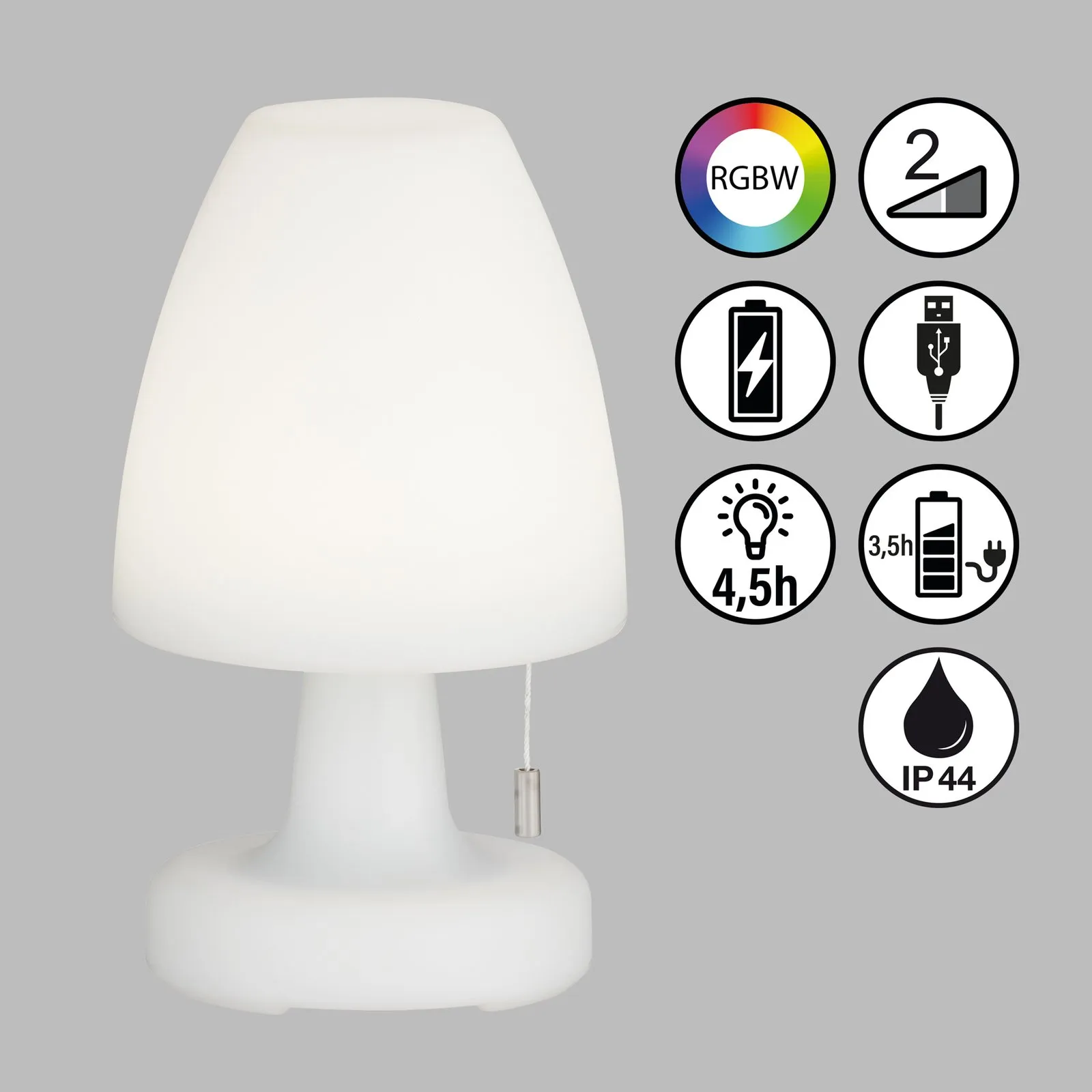 Termoli lampada da tavolo LED conica 25 cm