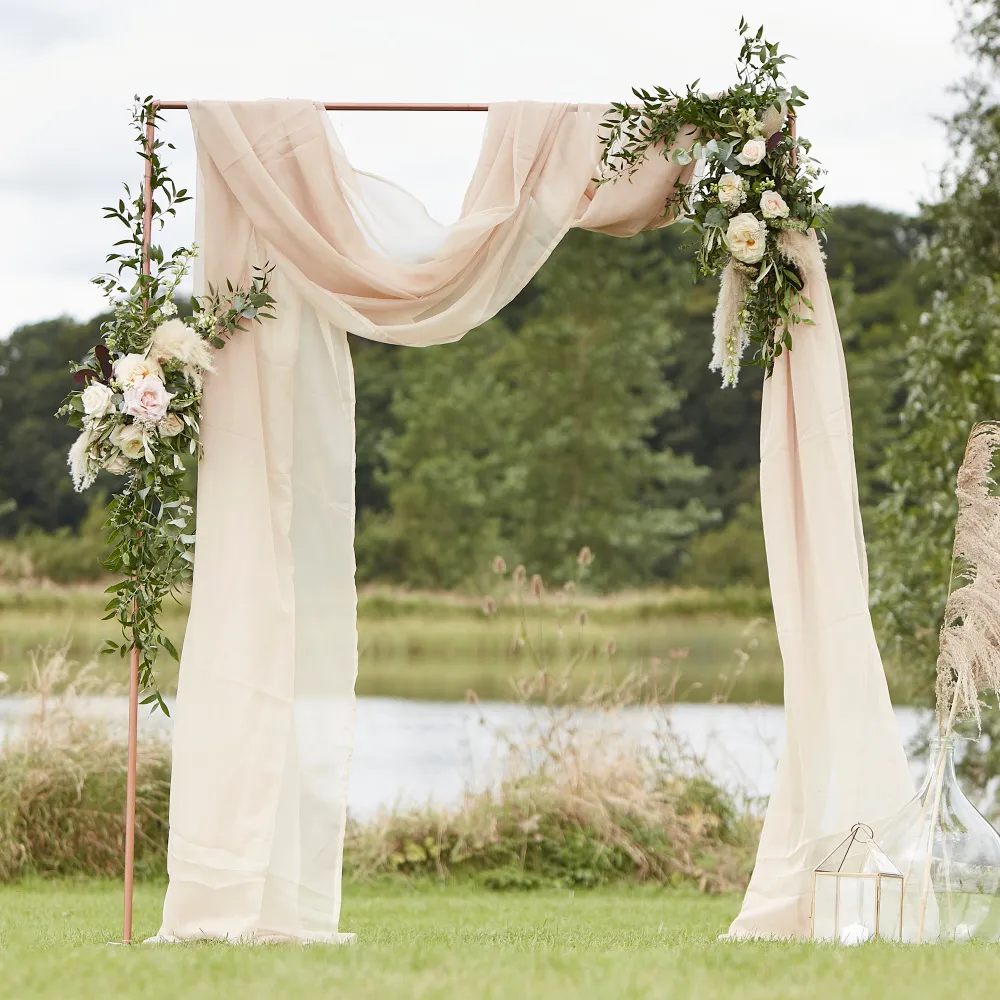 Tessuto chiffon tortora 6m x 1,5m