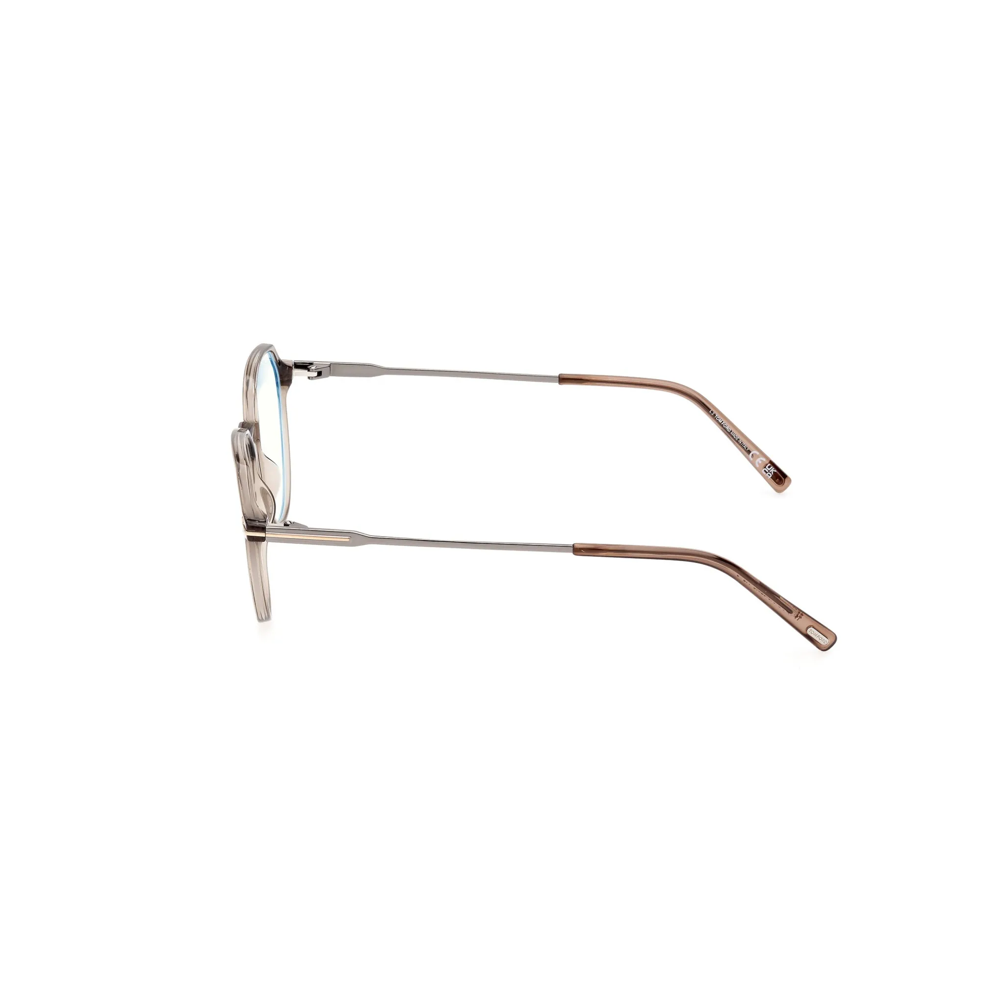  Tom Ford FT 5875-B Blue Filter 045 Marrone Chiaro Lucido | Occhiale Da Vista Uomo 