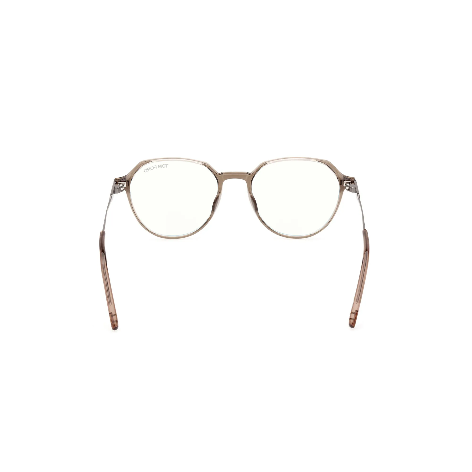   Tom Ford FT 5875-B Blue Filter 045 Marrone Chiaro Lucido | Occhiale Da Vista Uomo 