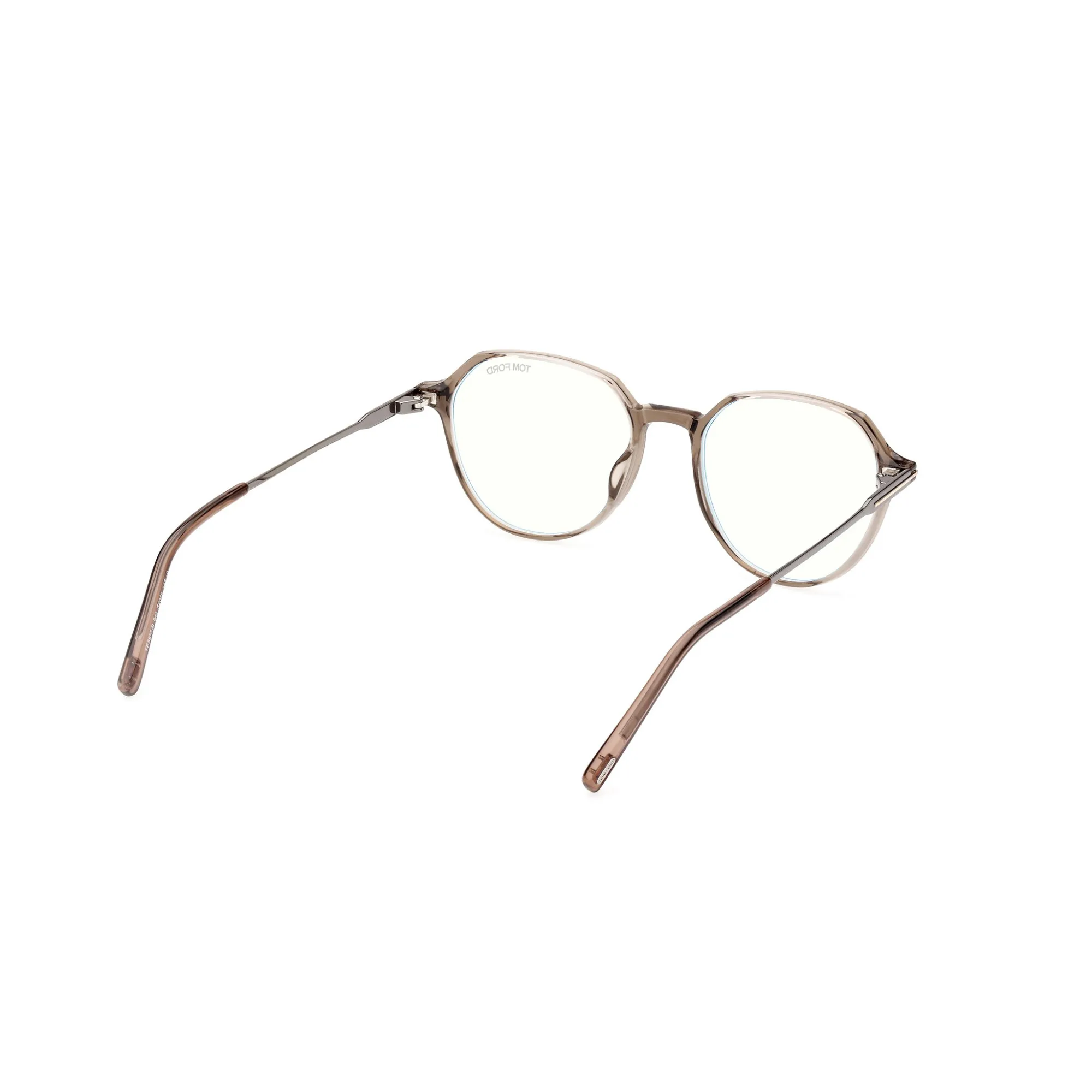   Tom Ford FT 5875-B Blue Filter 045 Marrone Chiaro Lucido | Occhiale Da Vista Uomo 