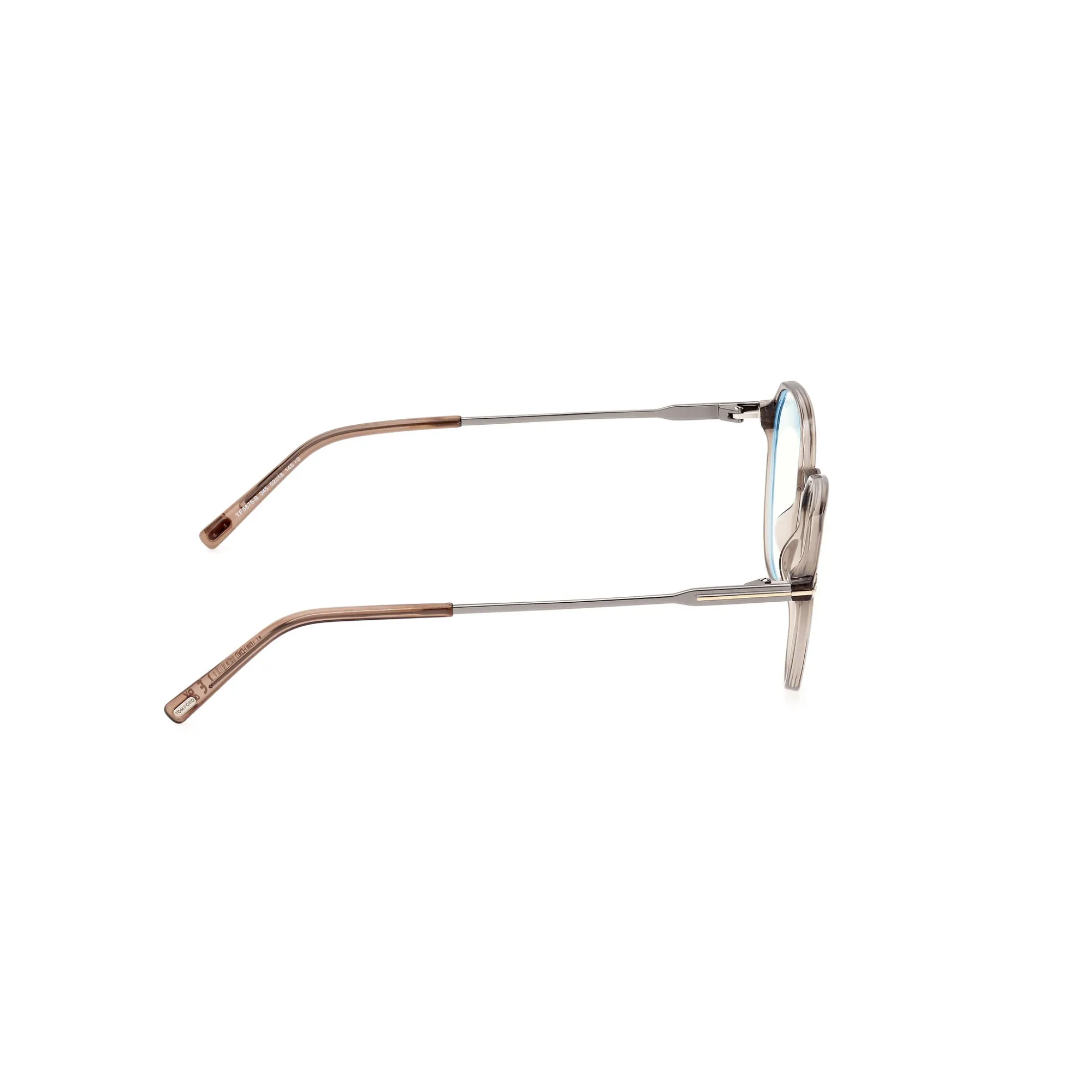   Tom Ford FT 5875-B Blue Filter 045 Marrone Chiaro Lucido | Occhiale Da Vista Uomo 
