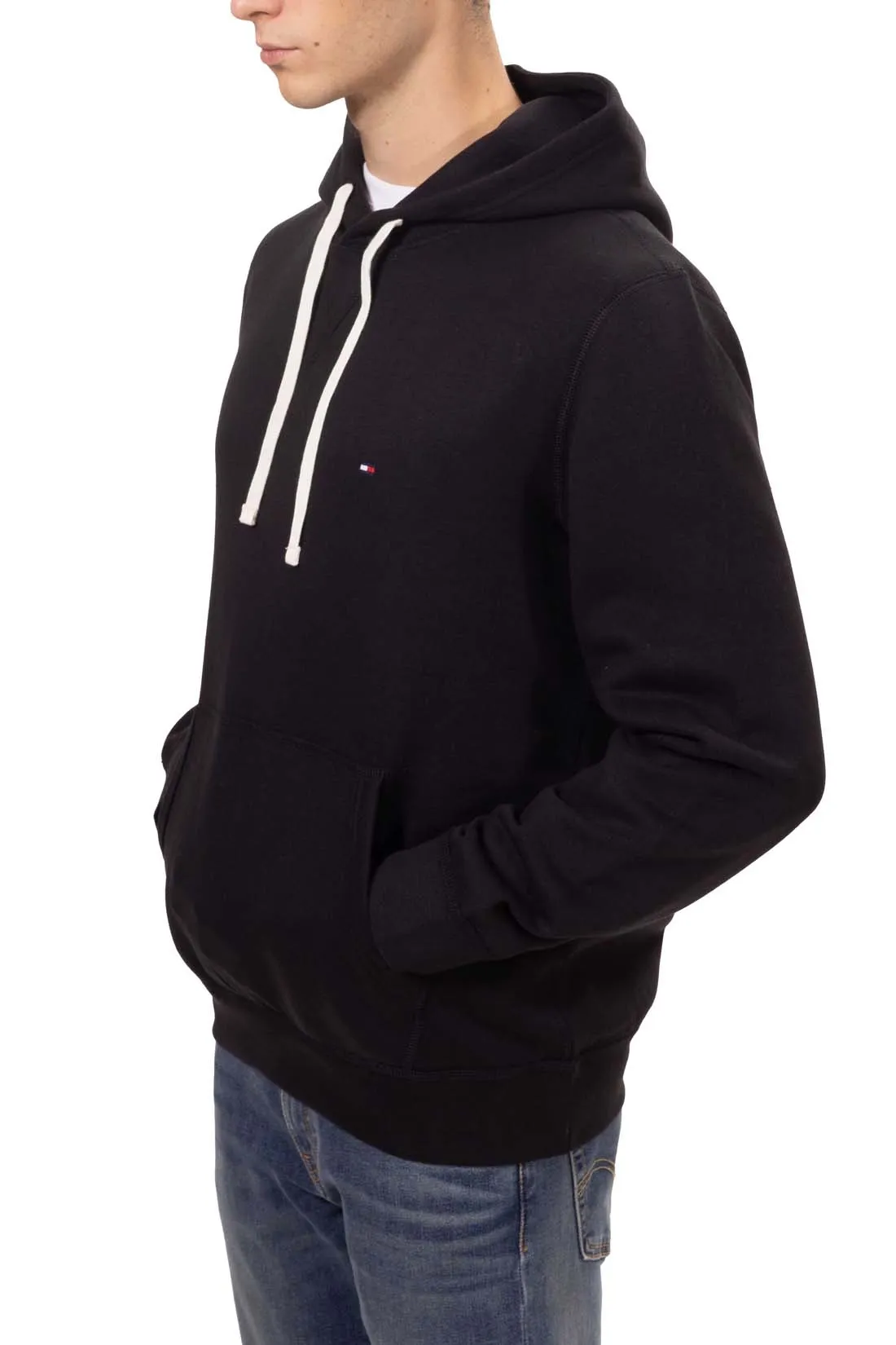 TOMMY HILFIGER Felpa invernale uomo con cappuccio e logo