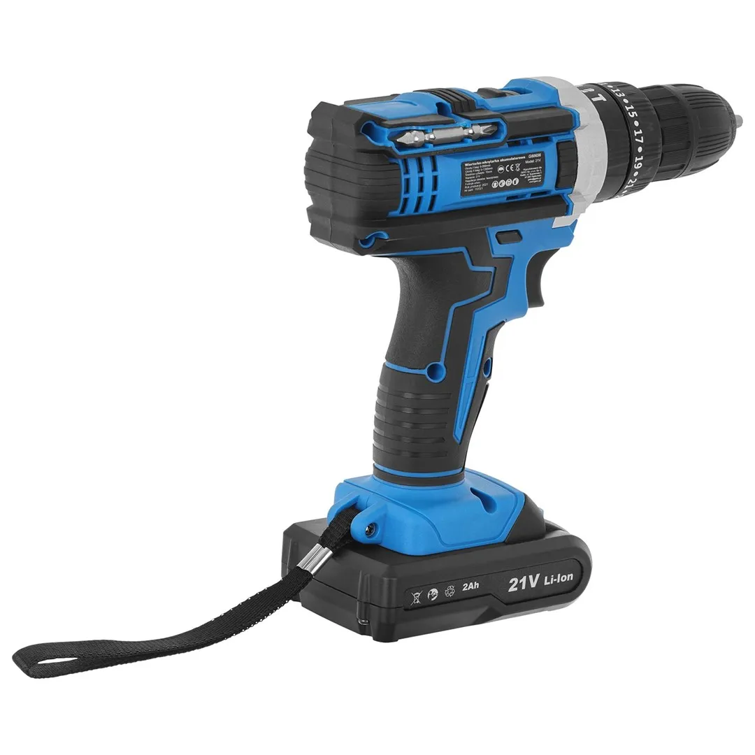 Trapano avvitatore a batteria con funzione di percussione 20V con due batterie da 2ah 