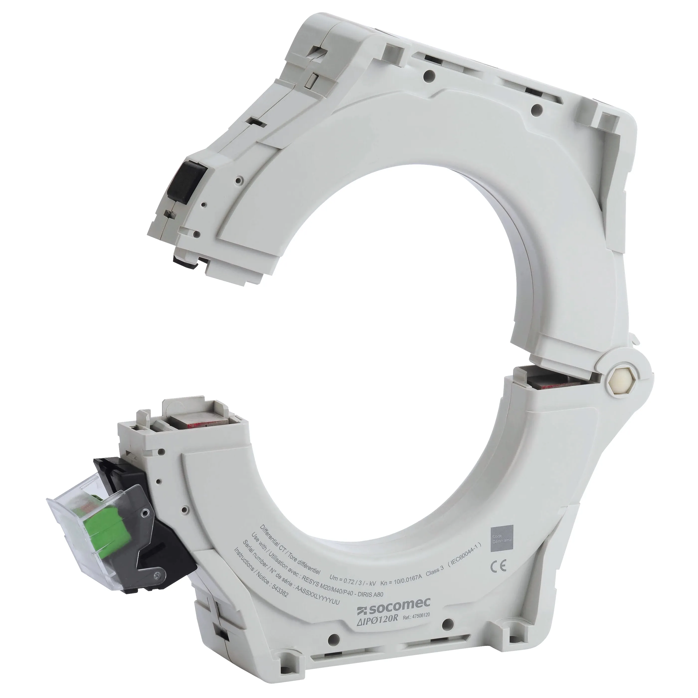 Trasformatore di corrente Socomec, ingresso 10A, foro 80mm