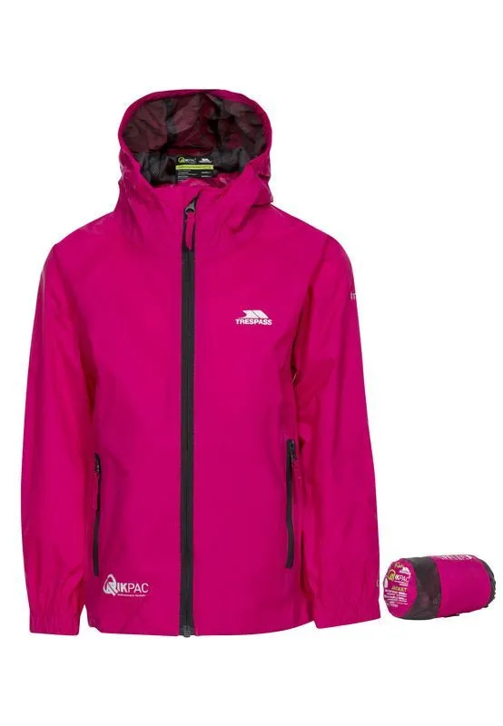 TRESPASS QIKPAC JACKET KIDS Sasparilla Giacca impermeabile antivento jr