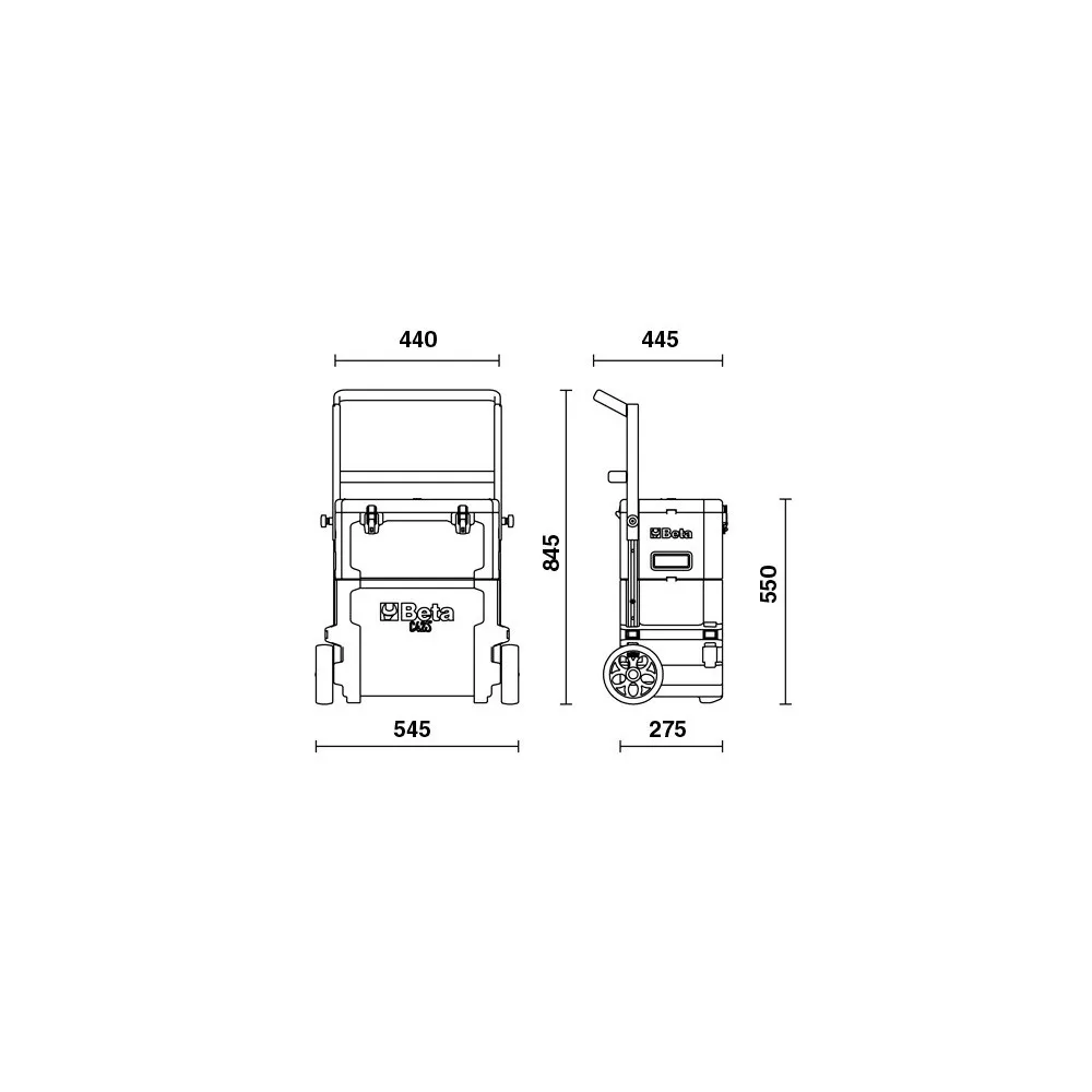 TROLLEY PORTA ATTERZZI C42S CON 133 UTENSILI BETA 4200S/SBK