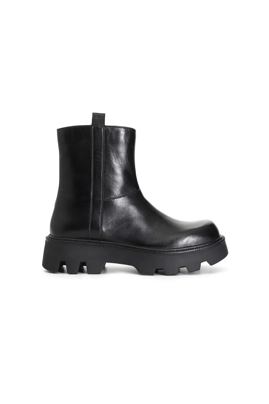 tronchetto donna in pelle nero