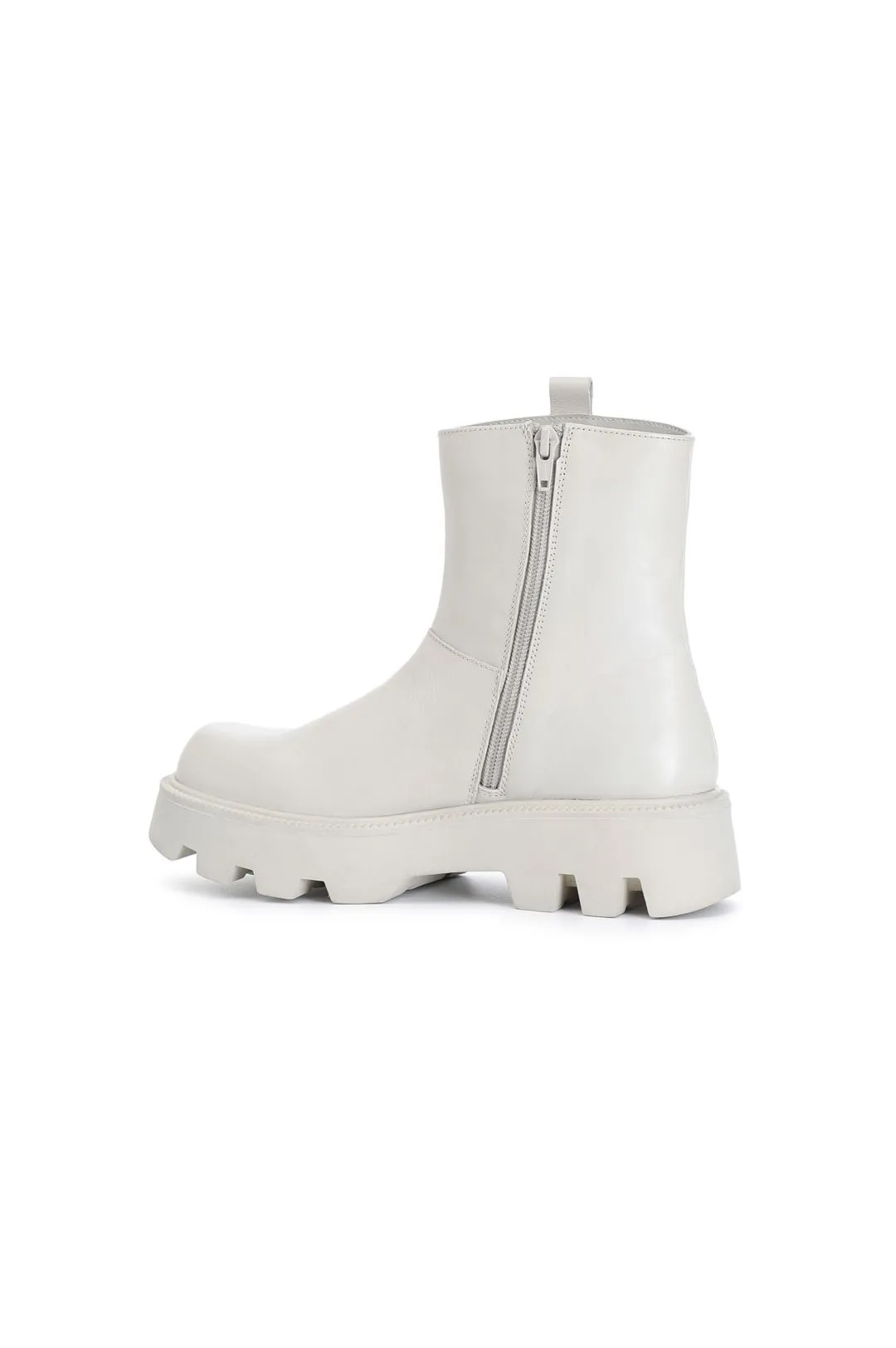 tronchetto donna in pelle off white
