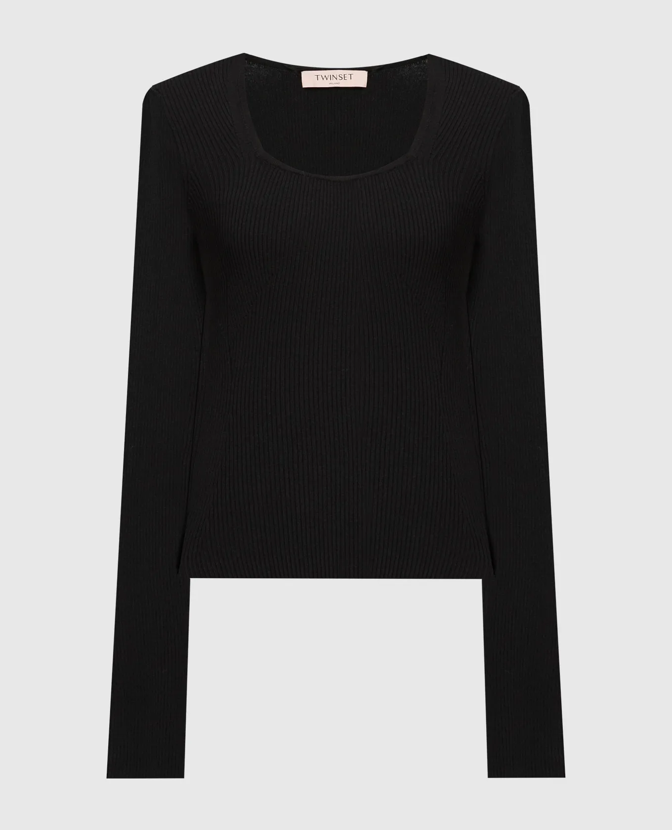 Twinset Maglietta a maniche lunghe a righe nere 232TP3173