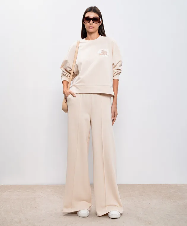 Twinset Tuta beige con logo 242TP2495