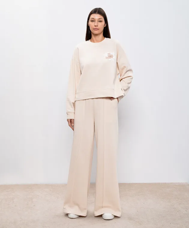 Twinset Tuta beige con logo 242TP2495