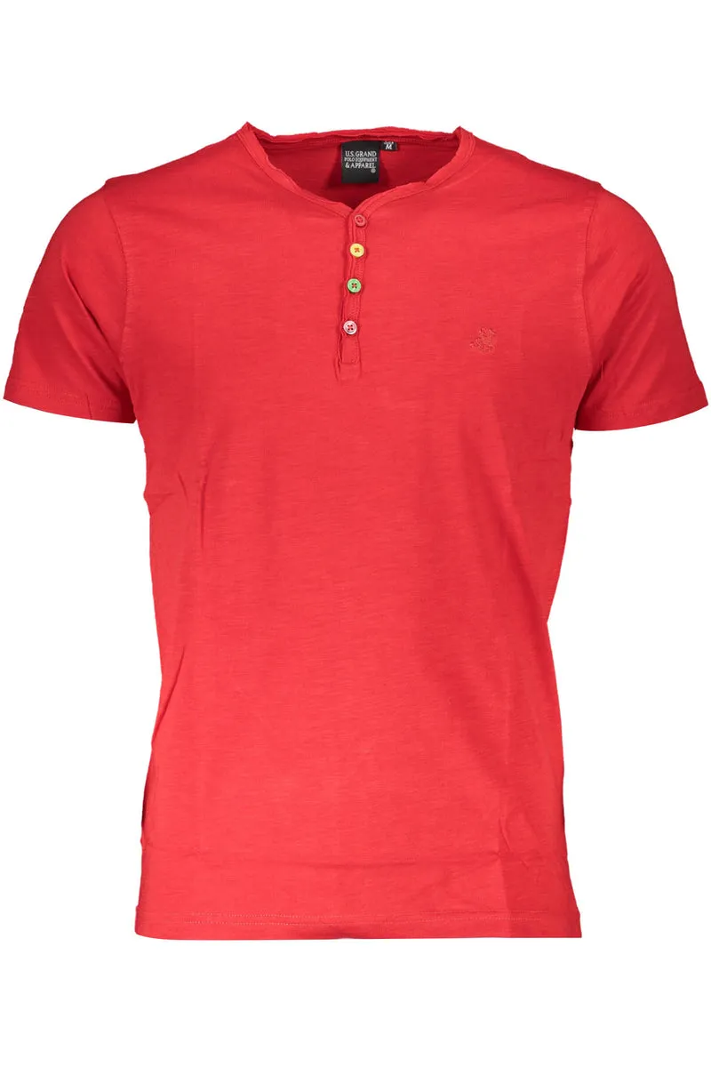 U.S. GRAND POLO T-SHIRT MANICHE CORTE UOMO ROSSO