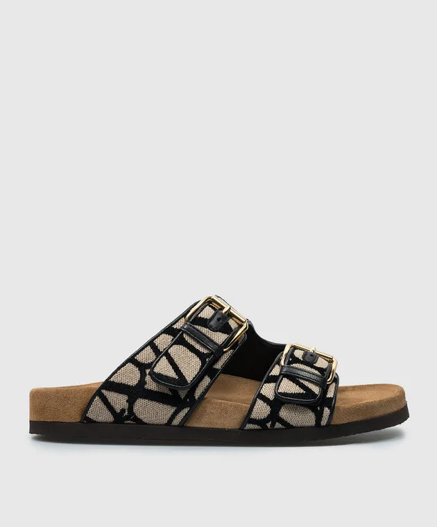 Valentino Infradito combinate Toile Iconographe beige 4W0S0IZ4JLL