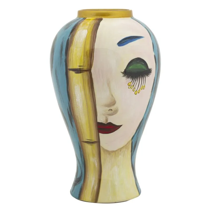 Vaso Ceramica Art Face Cm Ø 21X34
