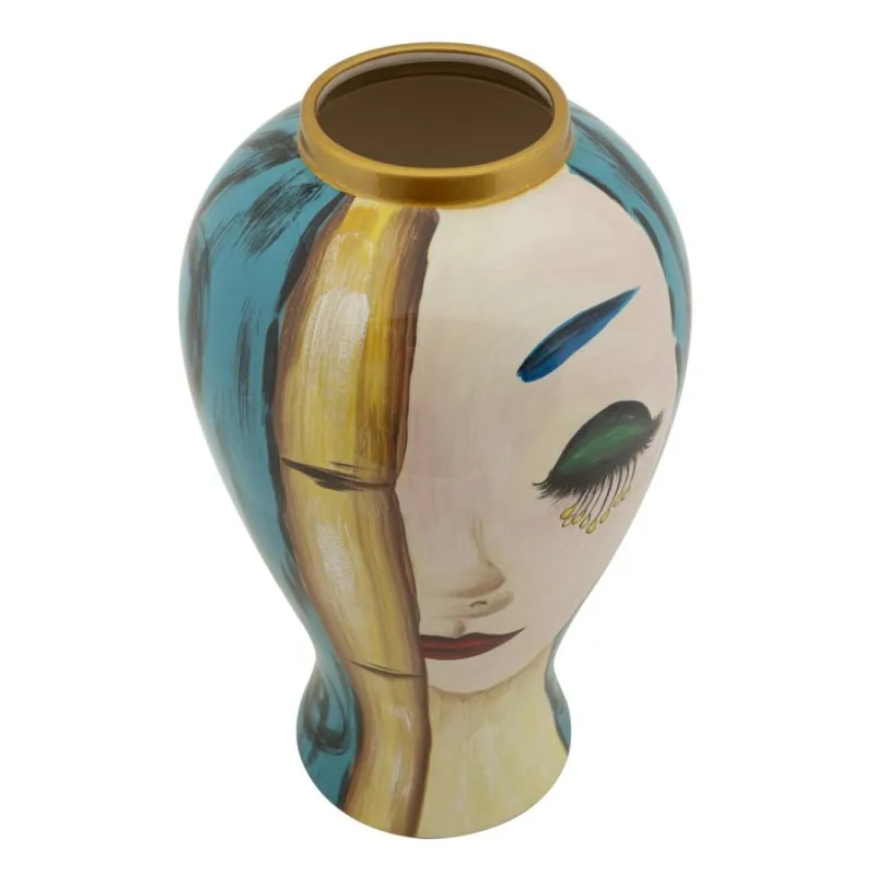 Vaso Ceramica Art Face Cm Ø 21X34