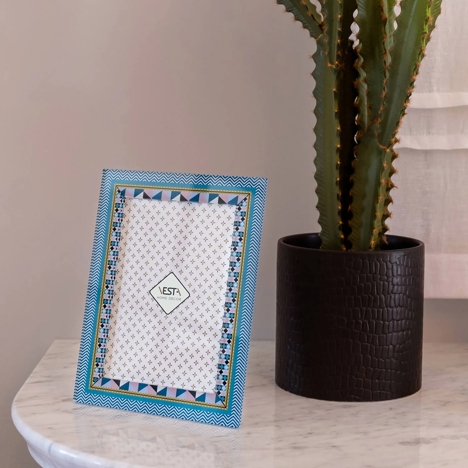 Vesta  Portafoto con cornice in plexiglass dal design moderno con decoro Modern Decor - 13x18