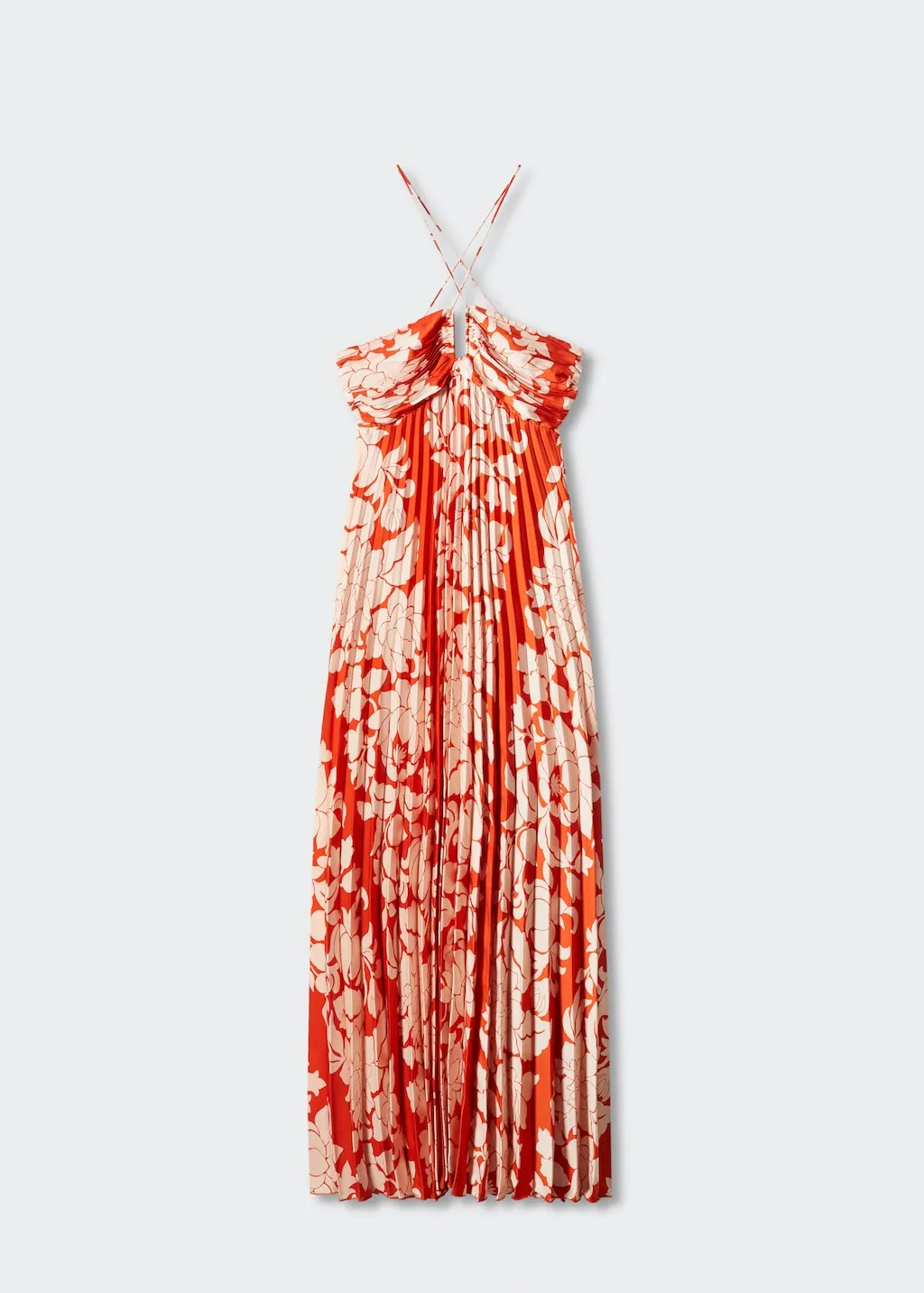 Vestito plissettato collo halter