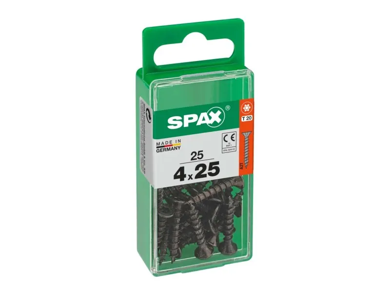 Vite Spax testa multipla svasata t-star plus t20 zincatura nera s 25 pz