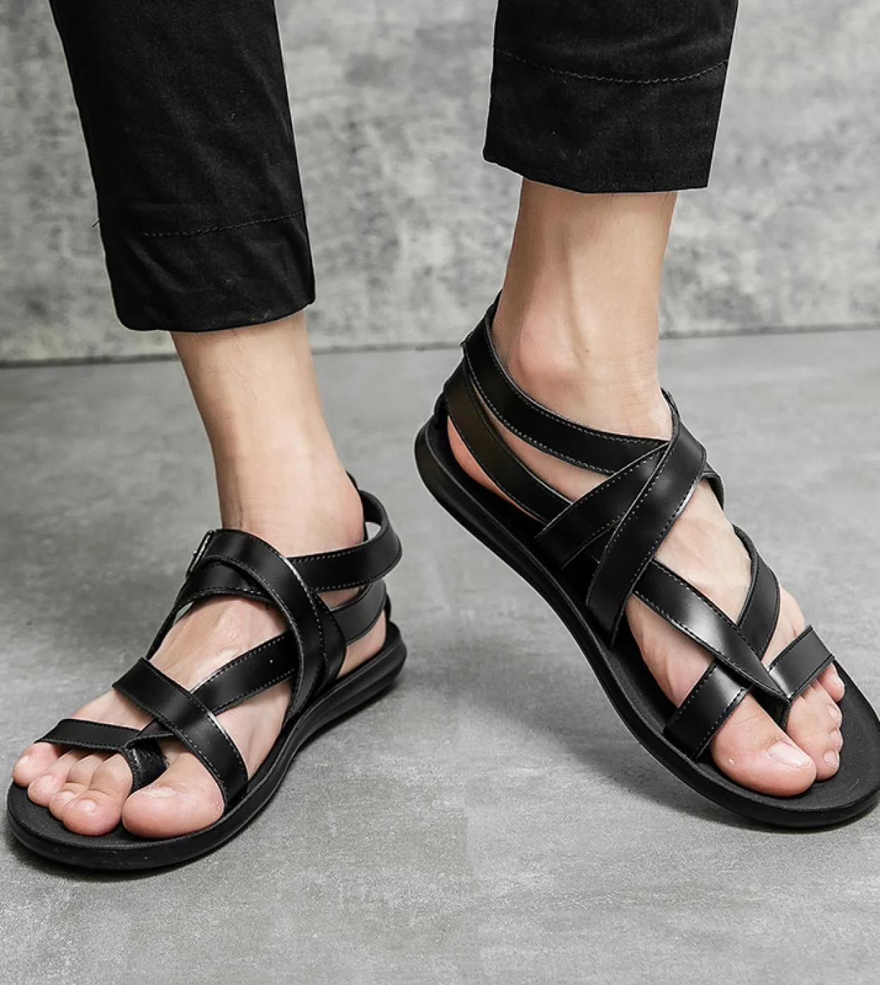 Vryheid 2022 Sandali da uomo estivi in ​​​​pelle di lusso da spiaggia scarpe da trampoliere antiscivolo allaperto sport casual