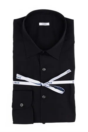 W3-UVAF52 Camicia Slim Nera Man  
