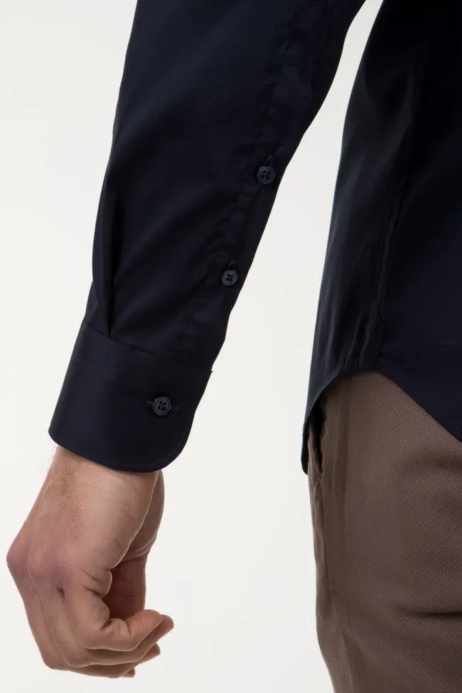 W3-UVAF52 Camicia Slim Nera Man  