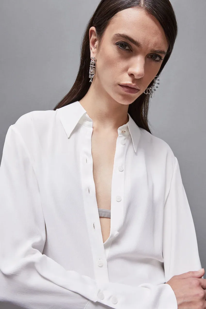W4-8C0728 Camicia in Crepe Essential  