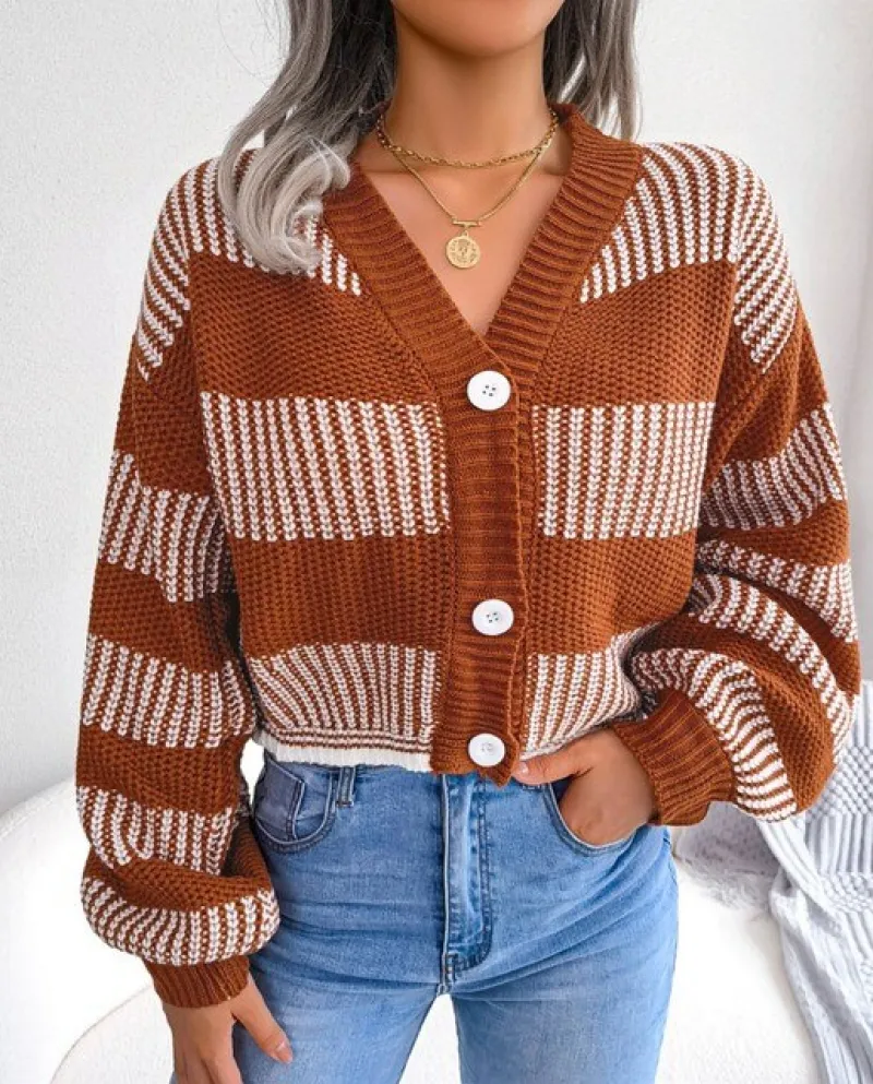 Womens Open Front Chunky Knit Sweater Cardigan Long Sleeve Button Down Loose Short Cardigan Coat Woman Long Cardigan Swe