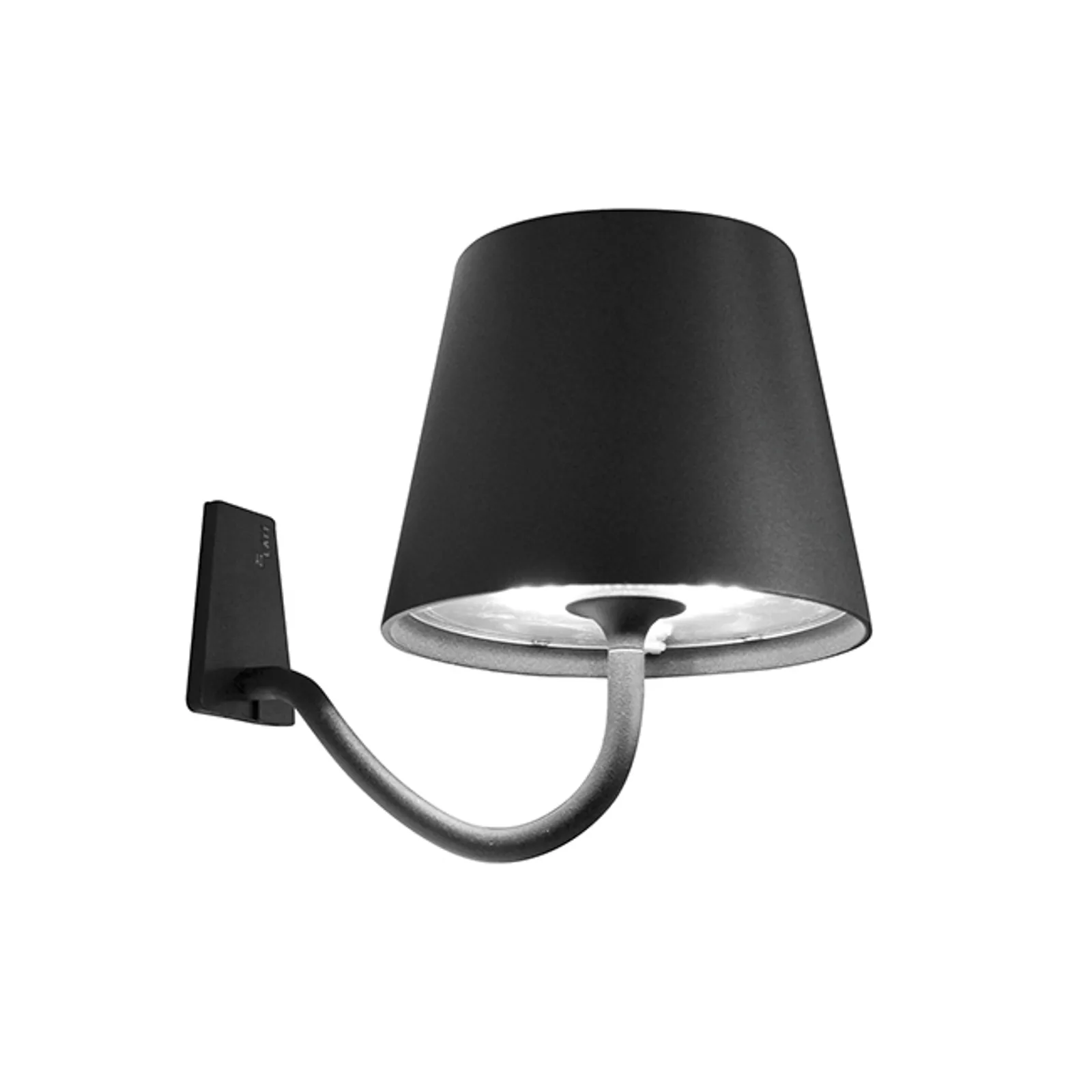 Zafferano Poldina applique accu IP54 grigio scuro